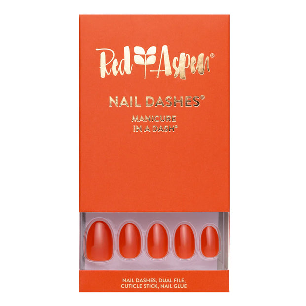 RED ASPEN NAIL DASHES- Looking Gourd-eous, Gail (short almond)