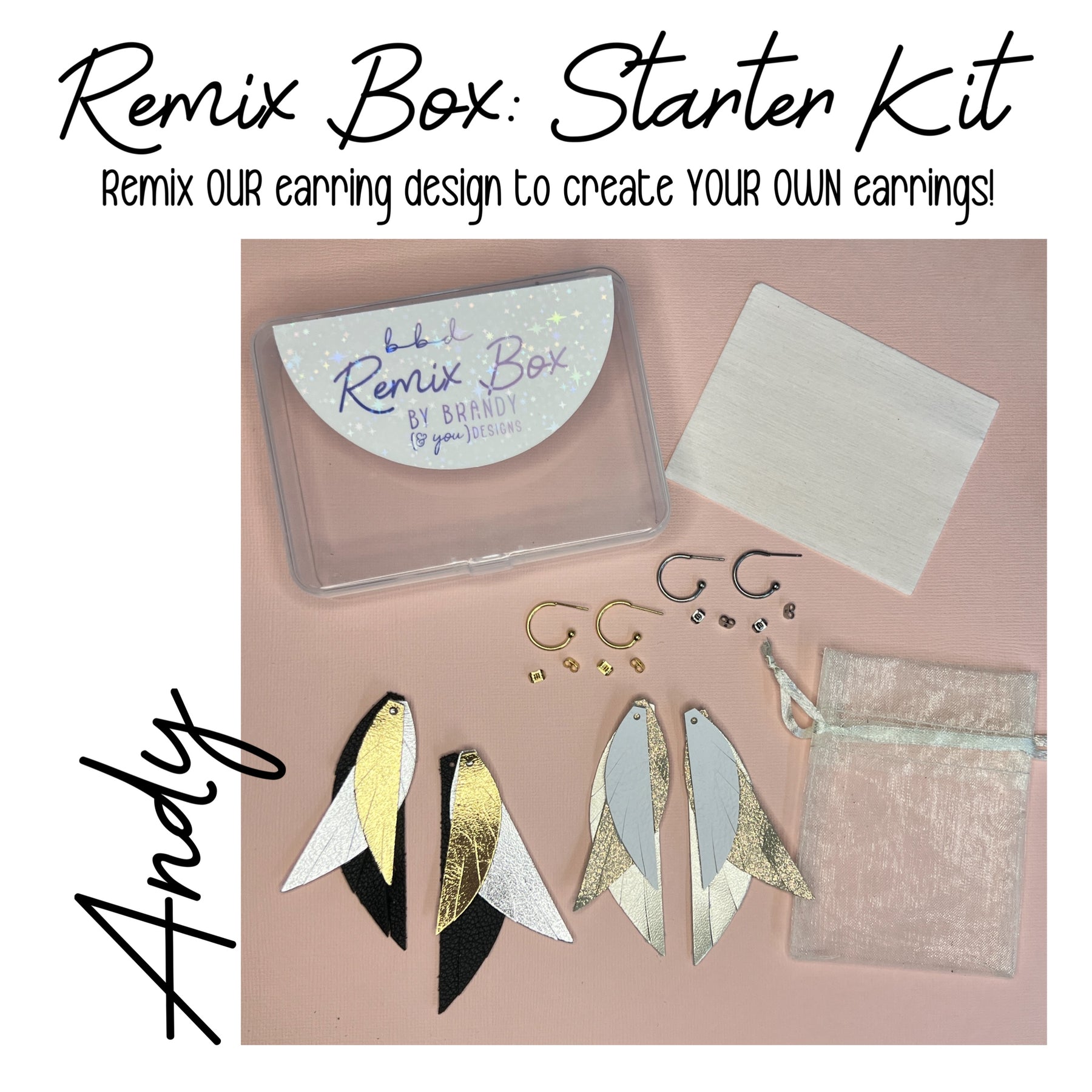 REMIX BOX: STARTER KIT (ANDY) | Leather Earrings by Brandy Bell Design | *A  unique