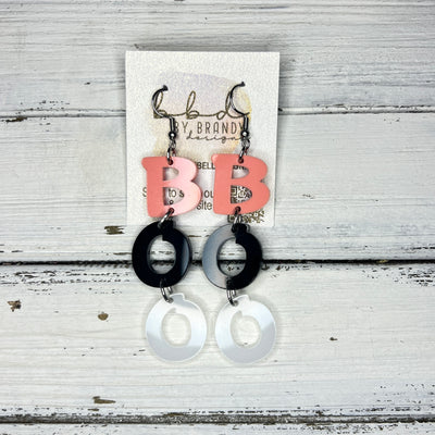 ACRYLIC EARRINGS || <BR> “BOO” (3.5” LONG)