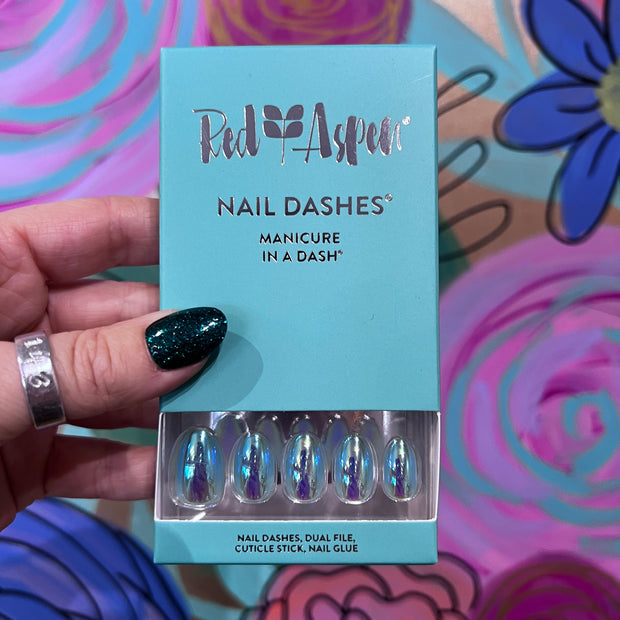 RED ASPEN NAIL DASHES- French Quarter Feels, Therese (short almond)