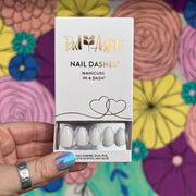 RED ASPEN NAIL DASHES- Grateful for Giana (short almond)