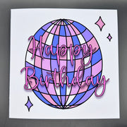 GREETING CARD by Brandy Bell ||  Hand-drawn & printed in the USA - DISCO Happy Birthday