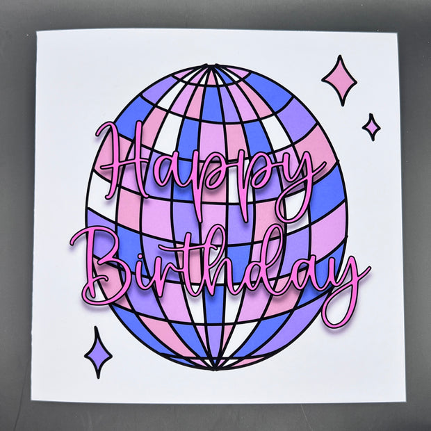 GREETING CARD by Brandy Bell ||  Hand-drawn & printed in the USA - DISCO Happy Birthday