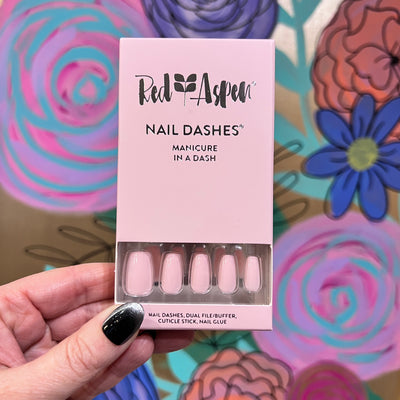 RED ASPEN NAIL DASHES- On Point, Brier (Medium Coffin)