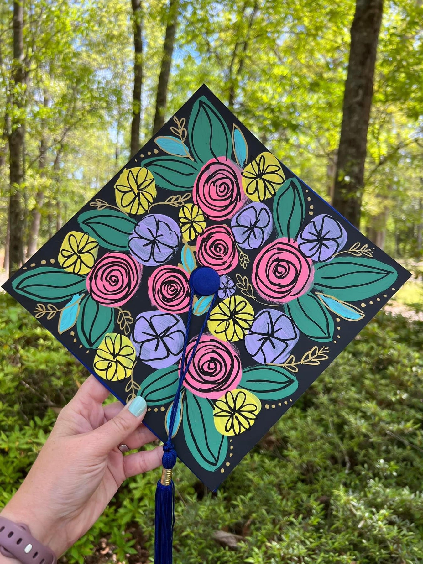 Shops Graduation Cap Topper | Grad Cap Topper | Ornate Graduation Cap Topper | Decorated Graduation Cap Topper | Floral Graduation Cap Topper