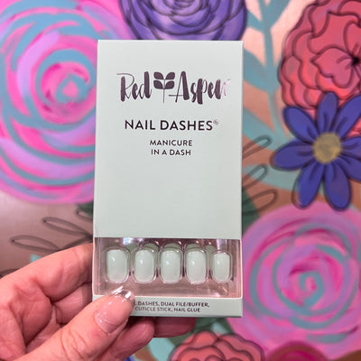 RED ASPEN NAIL DASHES- Megan's Mint Julep (Short Square)