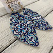 MAISY - Leather Earrings  ||  <BR> MOROCCAN TILE