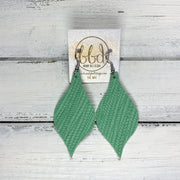 MAE - Leather Earrings  ||  MINT GREEN PALMS