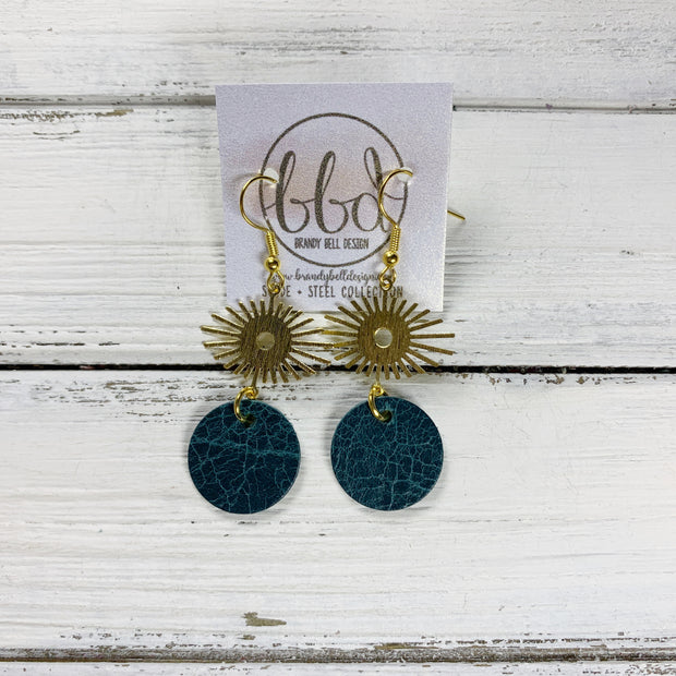 SUEDE + STEEL *Limited Edition* COLLECTION || <BR> GOLD SUNBURST, <BR> DISTRESSED TEAL