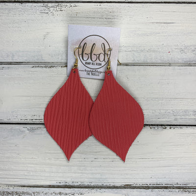 NOELLE - Leather Earrings  ||   SALMON PALMS